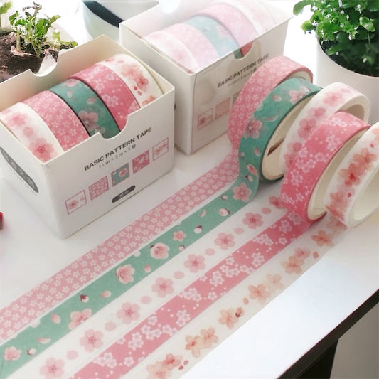 Washi Tape Flor Sakura caja 5 piezas
